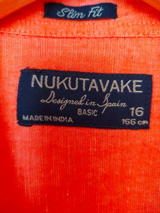 Camisa niño NUKUTAVAKE naranja