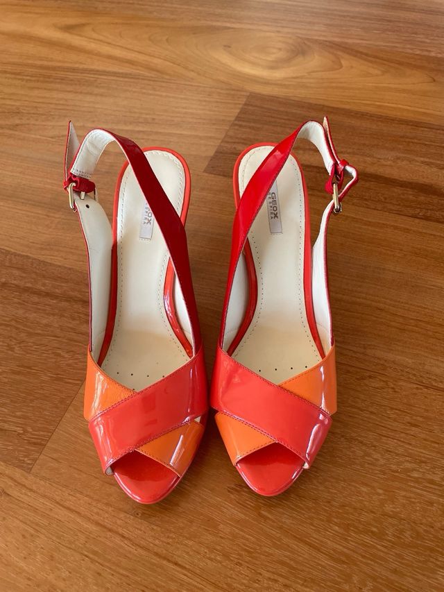 Sandalias Geox naranja-rojo
