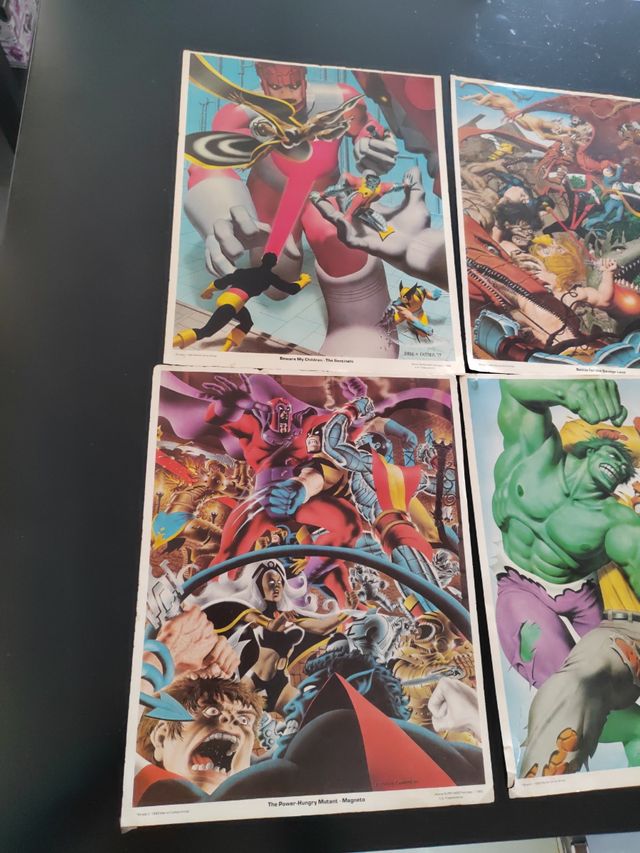 7 Litografías Marvel Años 80