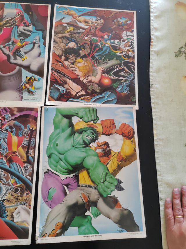 7 Litografías Marvel Años 80