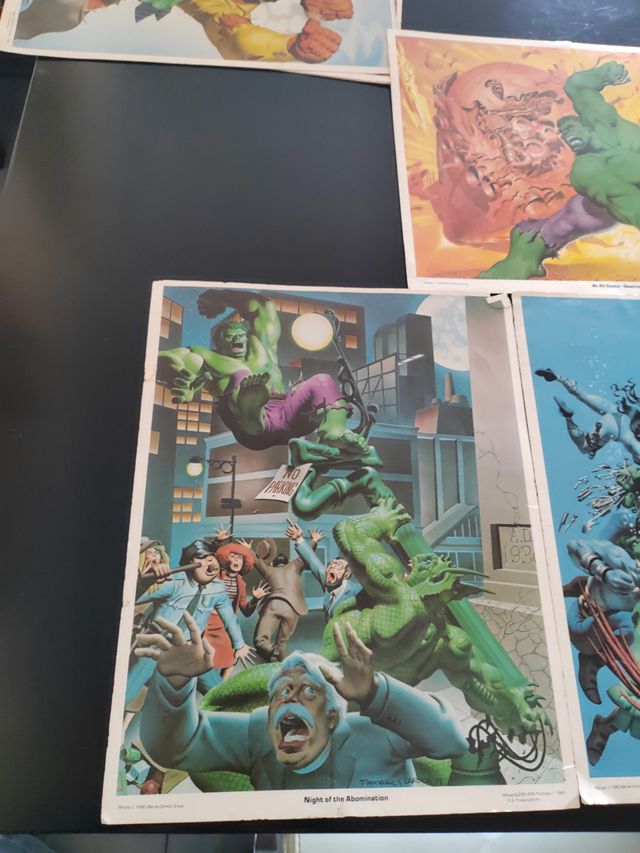 7 Litografías Marvel Años 80