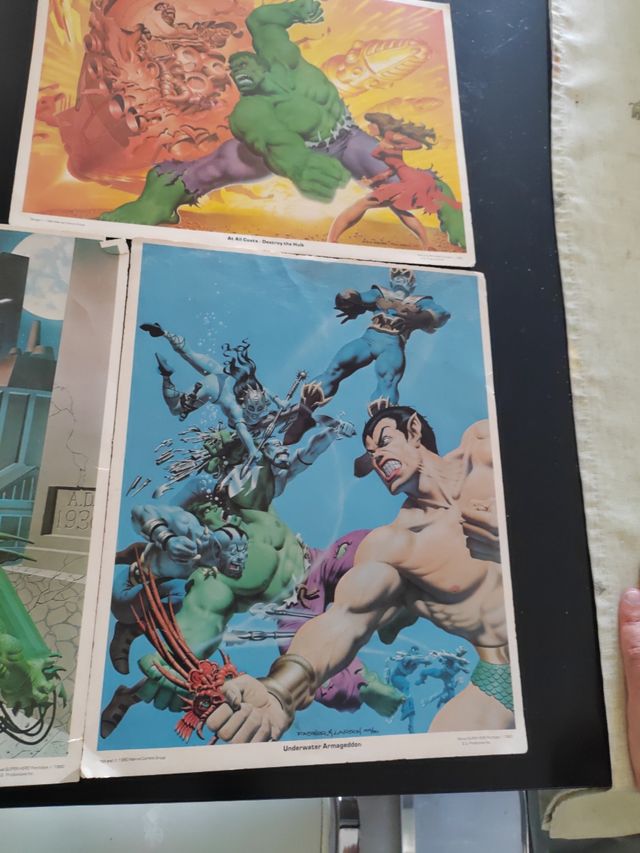 7 Litografías Marvel Años 80