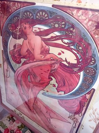 Quadro Art Nouveau vintage lilla