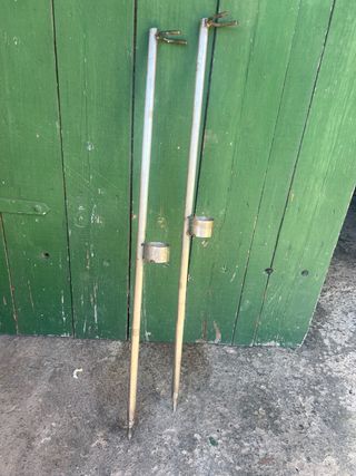 2 Soportes Cañas Pescar 98 cm acero inoxidable