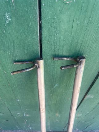 2 Soportes Cañas Pescar 98 cm acero inoxidable