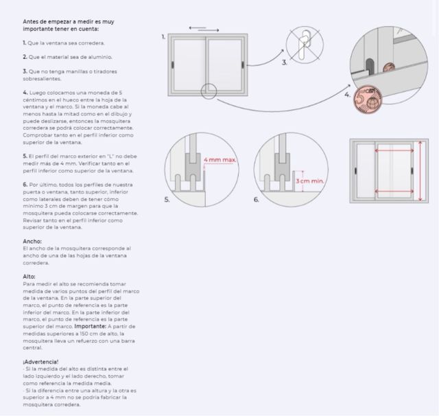 Mosquiteras correderas blancas