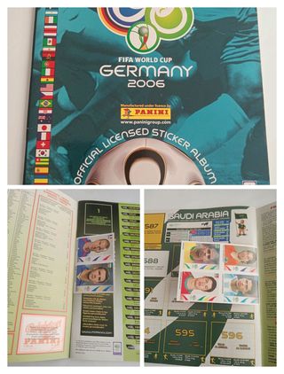 Álbum Mundial 2006 cristiano Zidane vacío panini