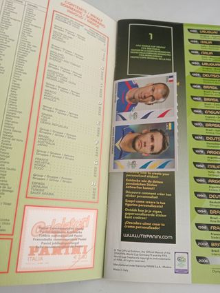 Álbum Mundial 2006 cristiano Zidane vacío panini
