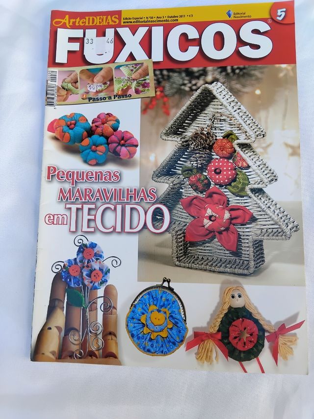 Pack de 6 revistas de artesanato-fuxicos e flores