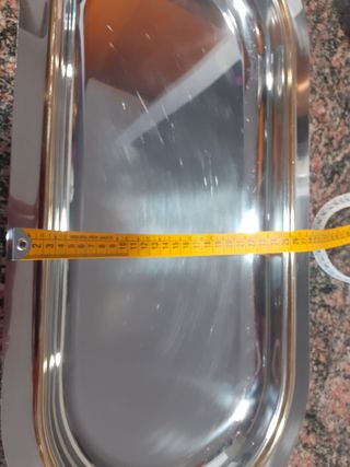 Vassoio ovale acciaio inox -  gold/silver