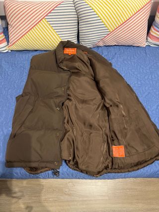 Chaleco plumas marrón Façonnable hombre