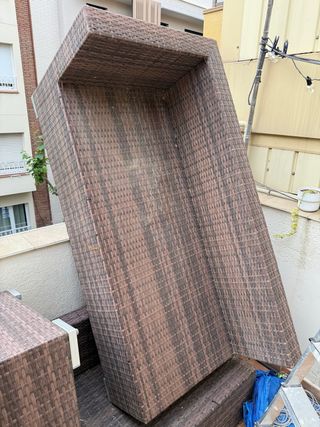 Sofá terraza marrón - ratán