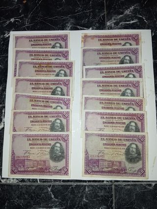 Billetes Pesetas España