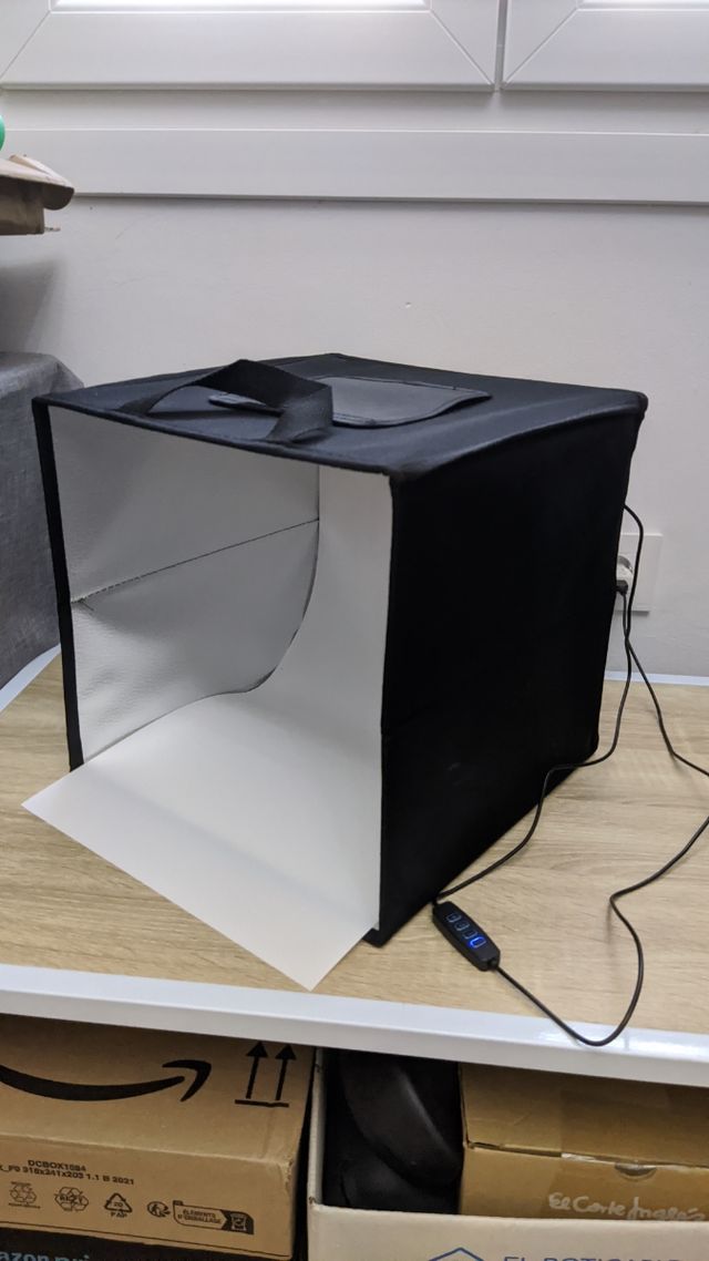 Lámpara 3 luces vintage negra