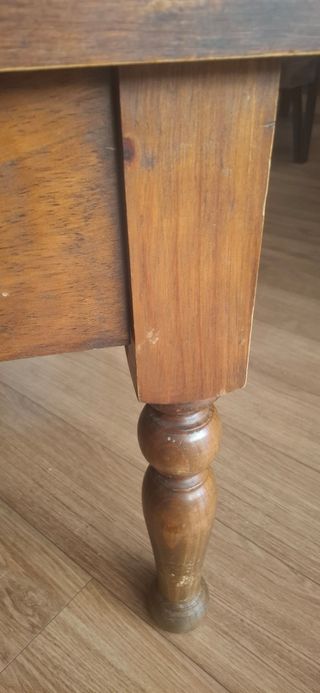 Mesa centro rústica madera-vidrio