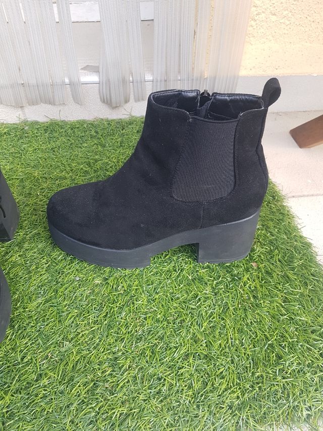 Botines negros plataforma