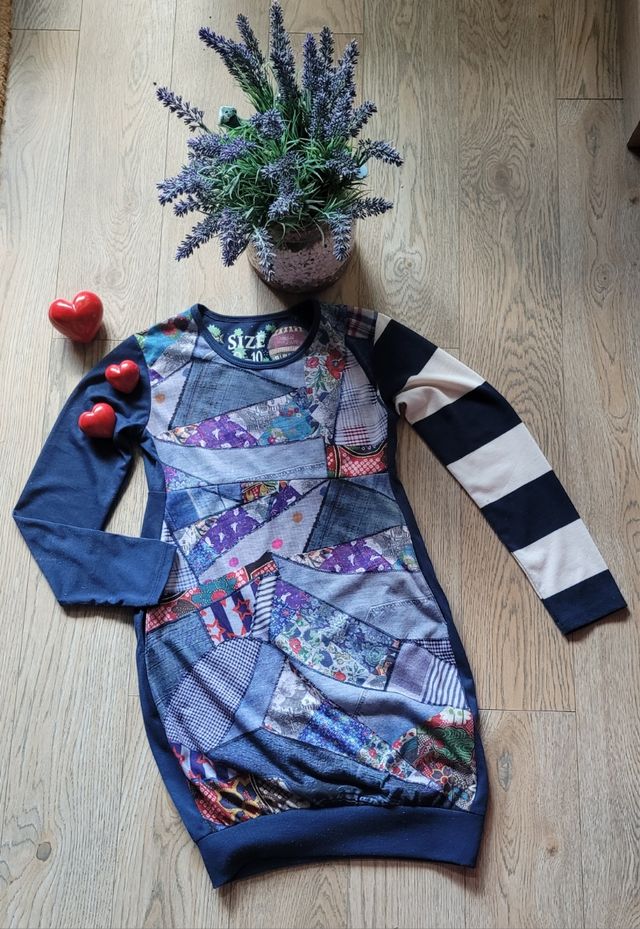 Vestido patchwork Desigual niña 9 años
