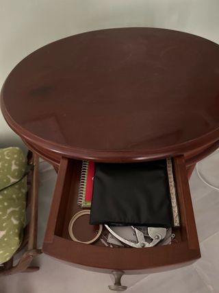 Mesa oval madera - auxiliar