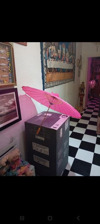 Sombrilla rosa - Decoración japonesa