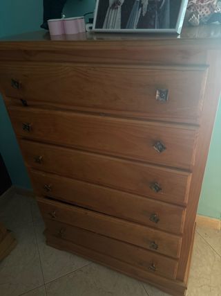 2 Cómodas madera pino maciza y dos mesillas