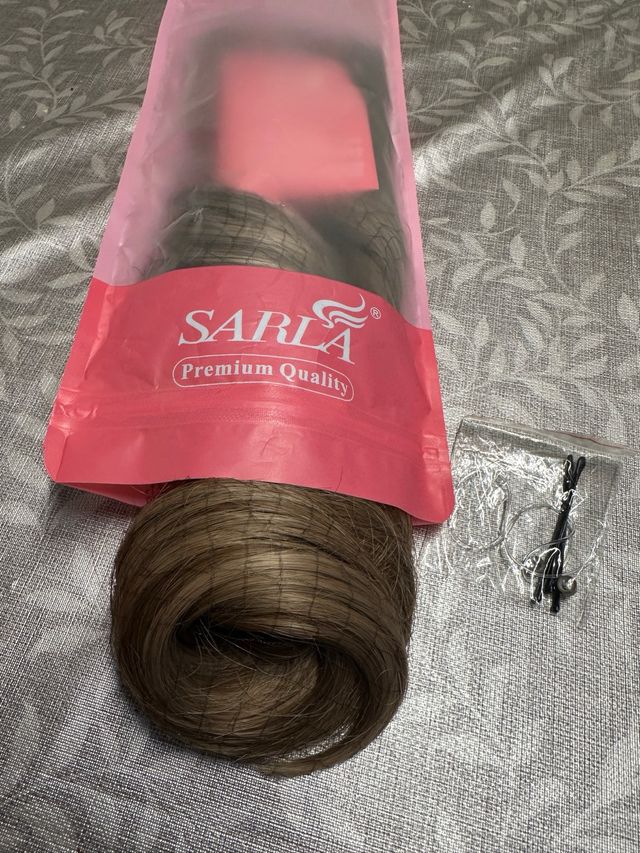 Extensiones pelo castaño con highlights 56cm