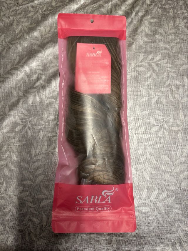 Extensiones pelo castaño con highlights 56cm