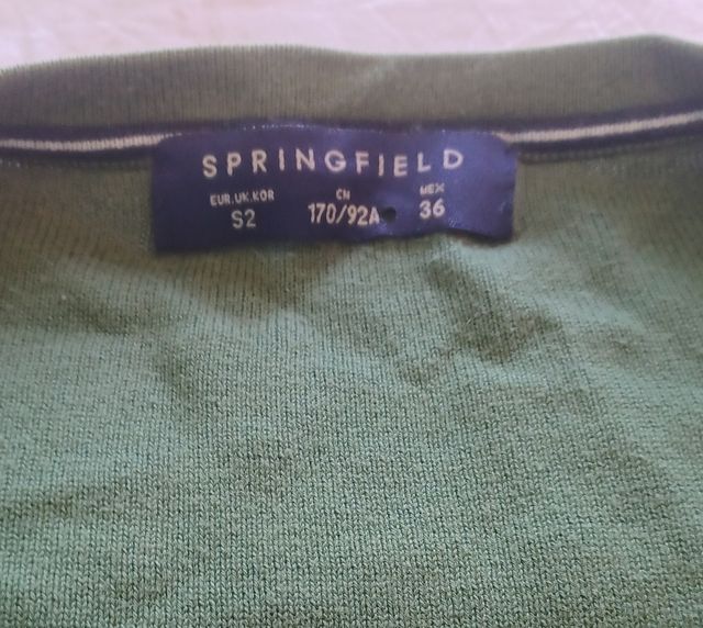 Cárdigan Springfield verde oliva