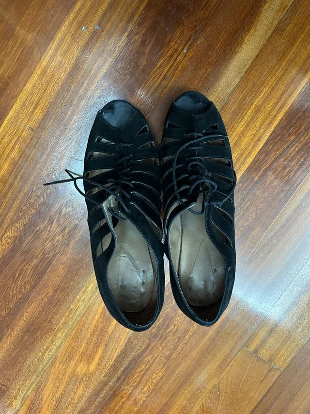 Sandalias tacón negro - Elegantes