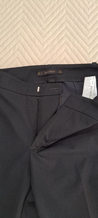 Pantalón vestir Zara Basic - Gris - Talla 5