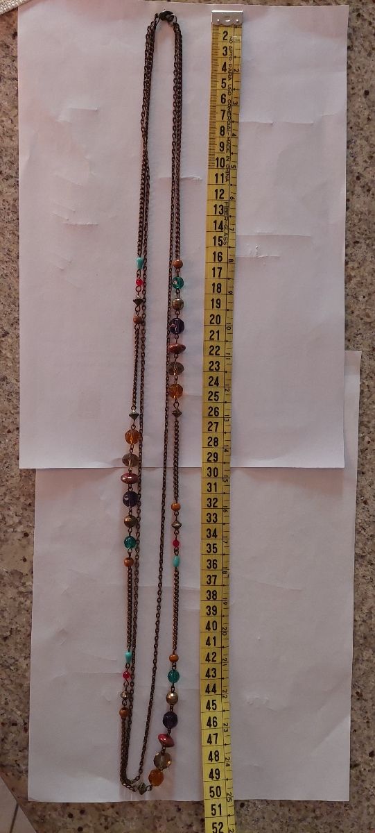 Collana lunga multi-colore