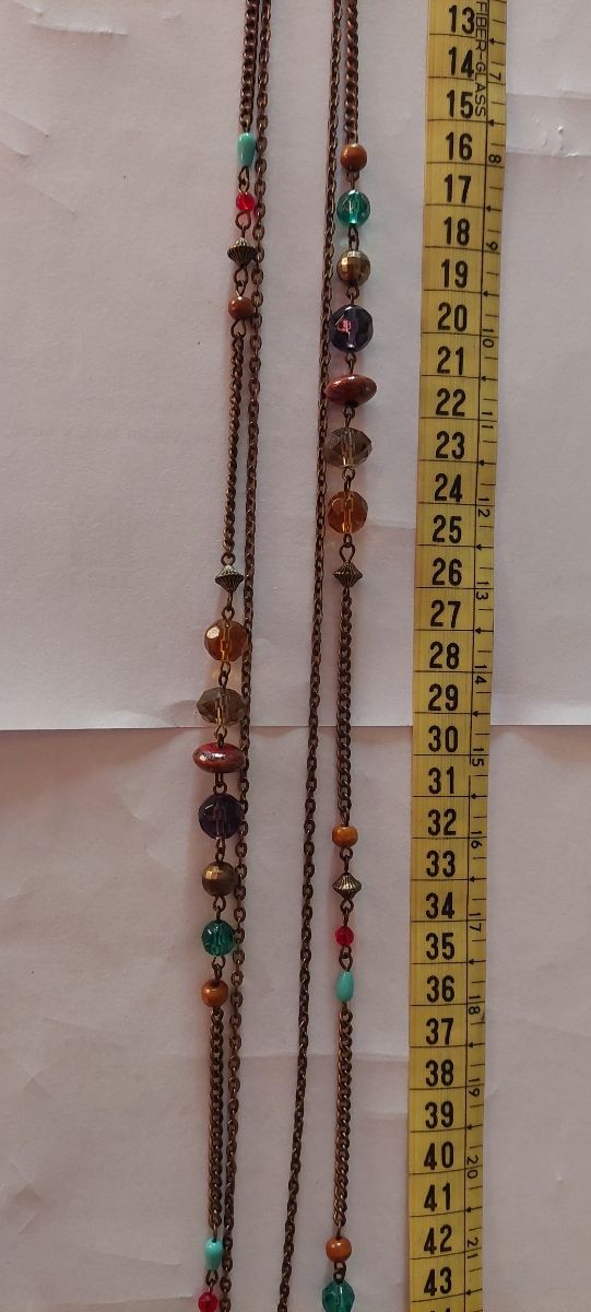 Collana lunga multi-colore
