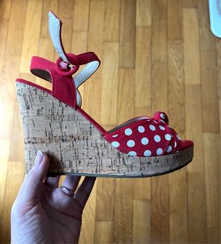 Sandali Far Out - Zeppa Rossa Pois 38