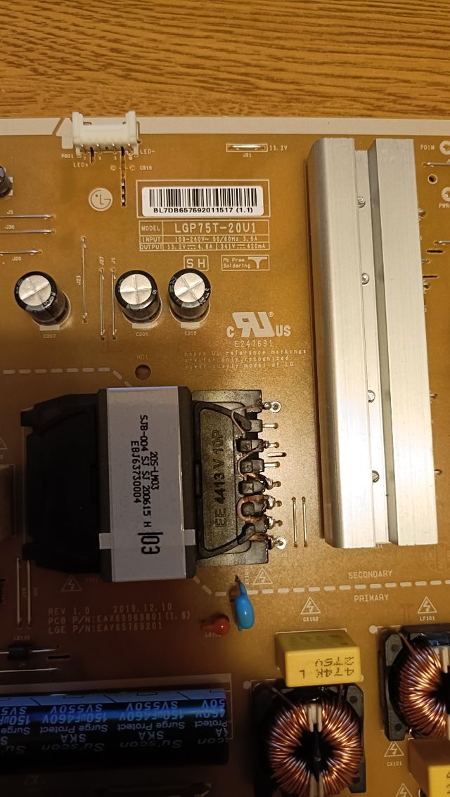 Placa alimentación LG LGP751-20U1