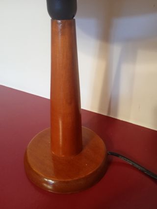 Lampara mesilla madera vintage