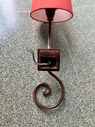 Aplique luz de pared de hierro forjado