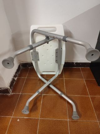 Silla ducha plegable blanca