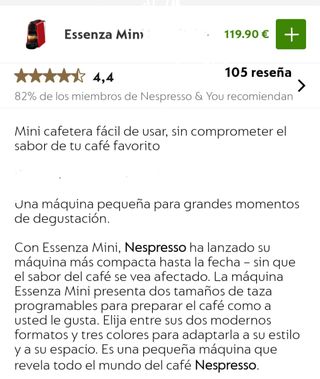 Cafetera Nespresso Essenza mini Lime