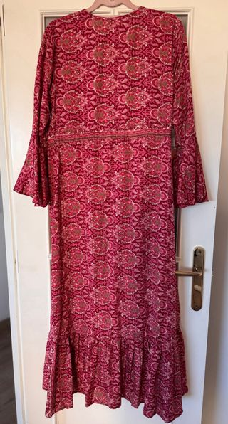 Vestido cruzado rojo|kimono