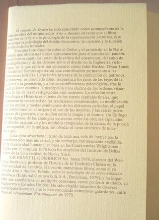 GOMBRICH EL SENTIDO DE ORDEN