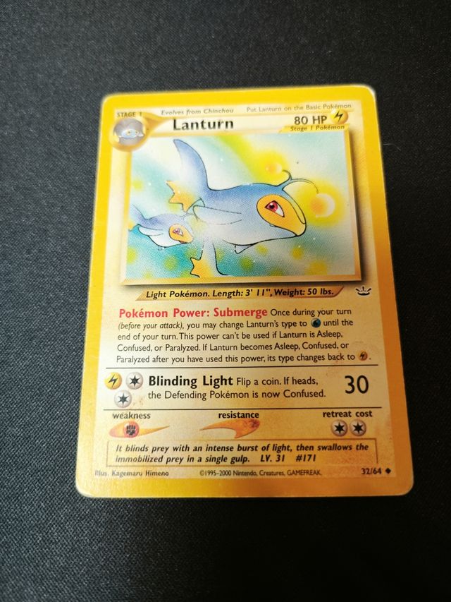 Lotto 5 Carte Pokémon rare (1995)
