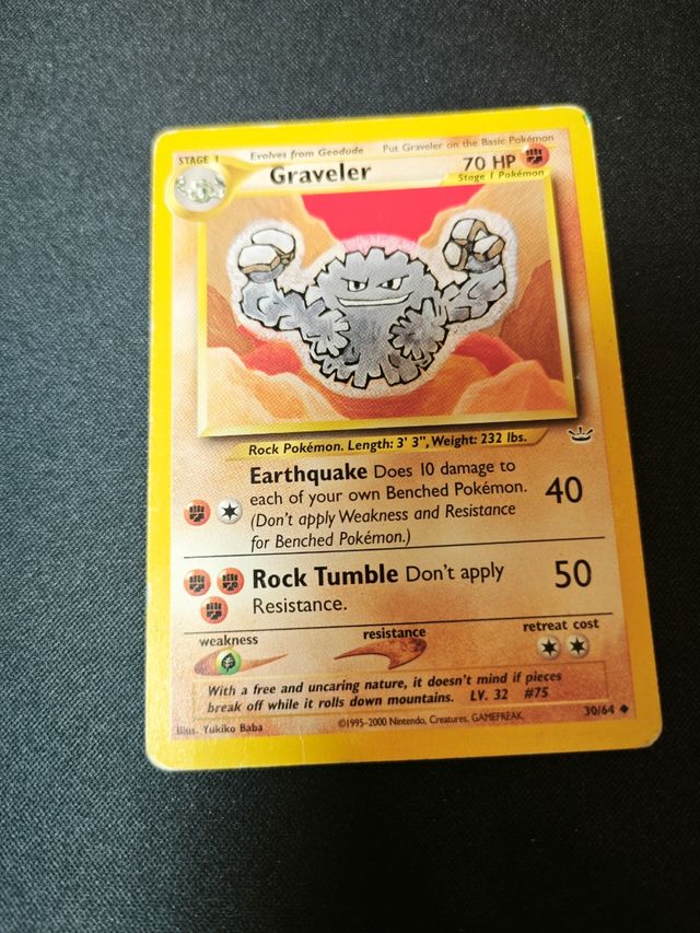 Lotto 5 Carte Pokémon rare (1995)