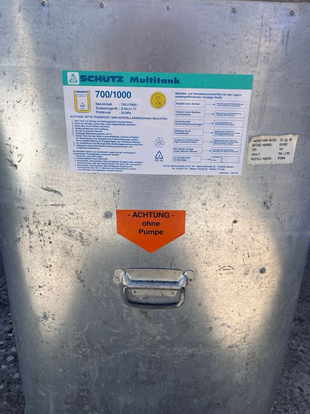 Depósito gasoil 700L - Doble pared
