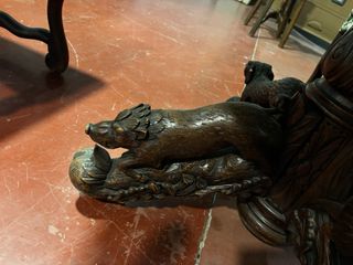 Mesa redonda antigua + 4 sillas