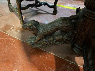 Mesa redonda antigua + 4 sillas