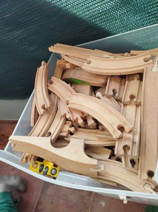 Vías tren madera juguete ikea