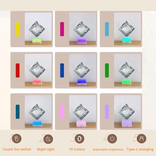 Lampada LED decorativa ricaricabile Goccia rotante