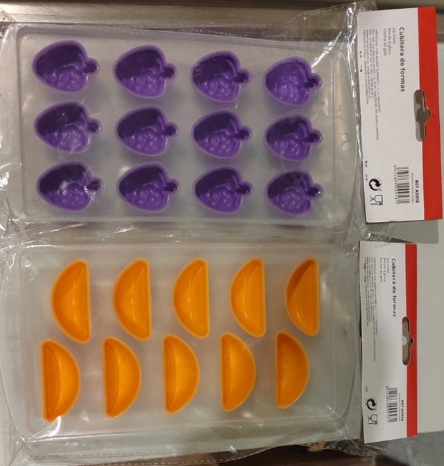 Cubiteras hielo: uvas & naranjas