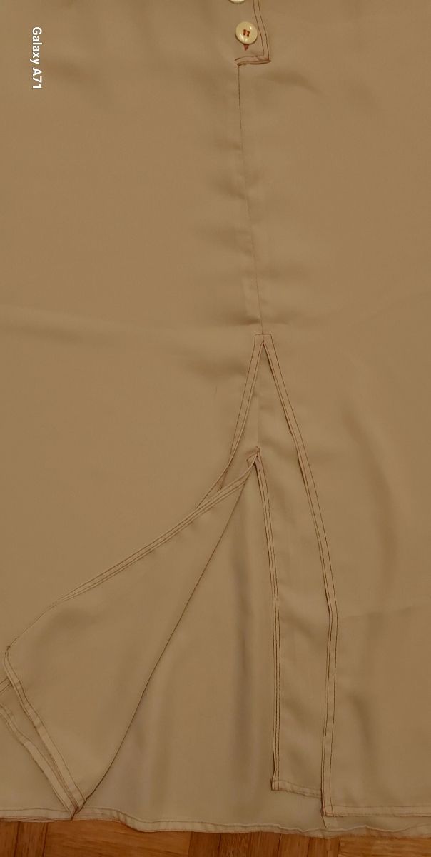 Gonna lunga beige spacco