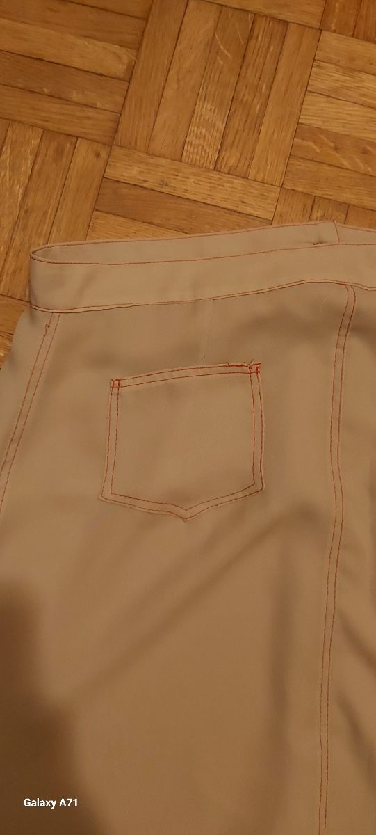 Gonna lunga beige spacco