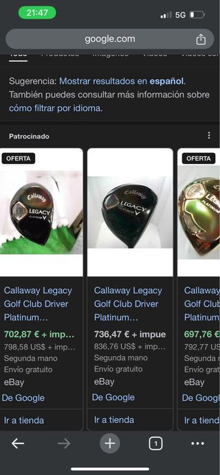 Golf Callaway Legacy Platinum Driver 10.5 Unico !